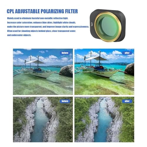 Filtros de cámara para DJI Mini 3 Pro cristal óptico de alta resistencia 5