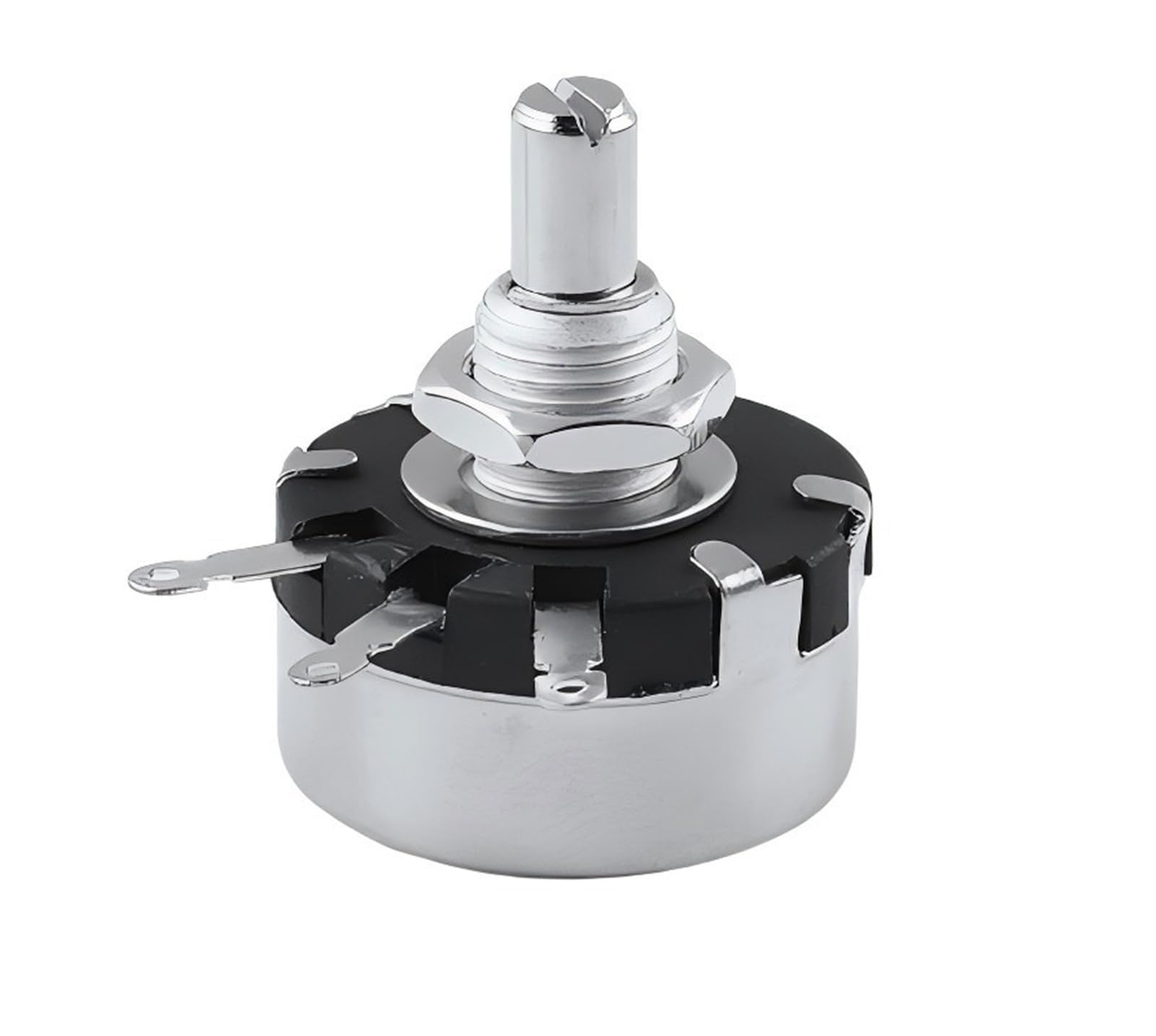 potenziometro a filo avvolto, Potenziometro rotativo a filo avvolto WX110 da 5K - giro singolo 10K Ohm, tolleranza ±10%, tensione massima 100 V, potenza nominale 1 W