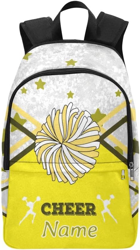 Personalized Cheerleaders Cheer Sky Blue Backpack with Name Custom Travel Daypack Bag for Man Woman Gifts