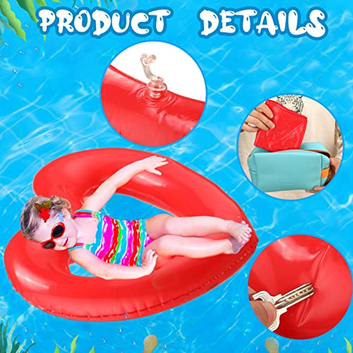 6 Pcs Kids Red Heart Inflatable Swim Rings Heart Shaped Float Pool Swimming Tube Heart Swim Pool Float Loungers Tube Summer Beach Pool Party Toys For Boys Girls Kids, 17.7X17.7 Inches, 3-6 Years Old #TOP2