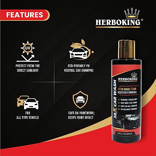 Image of 10x Car Wash Shampoo High Foam Booster Concentrate Formula for Car Cleaning Remove tough dirt Safe on Paint Ph Balance Formula[200ml]