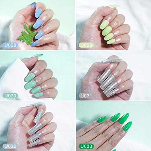 Umikk 24 Stück Gel Nagellack Set 21 Farben 5ml mit Basis No Wipe Top Matt Decklack 10ml UV LED Cure Pastellbeige Pink… – Bild 5