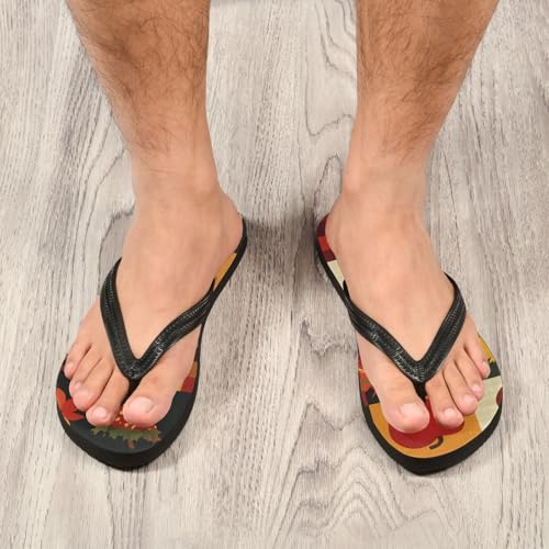 Womens Flip Flops Autumn Leaves ThankgivingNon-Slip Casual Beach Slippers Rubber Sandals214B81854