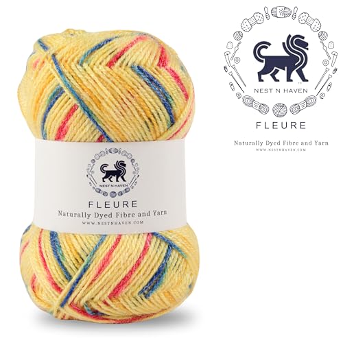Image of Nestnhaven Acrowools Fleure Hand Knitting and Crochet Yarn. Pack of 1 Ball - 100gms. Shade no - NNHF (Multicolor23) | (400 Gm)