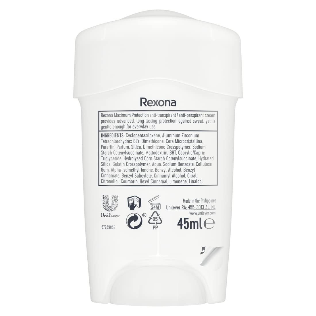 Rexona Maximum Protection Clean Scent Dezodorant, 6 x 45 ml