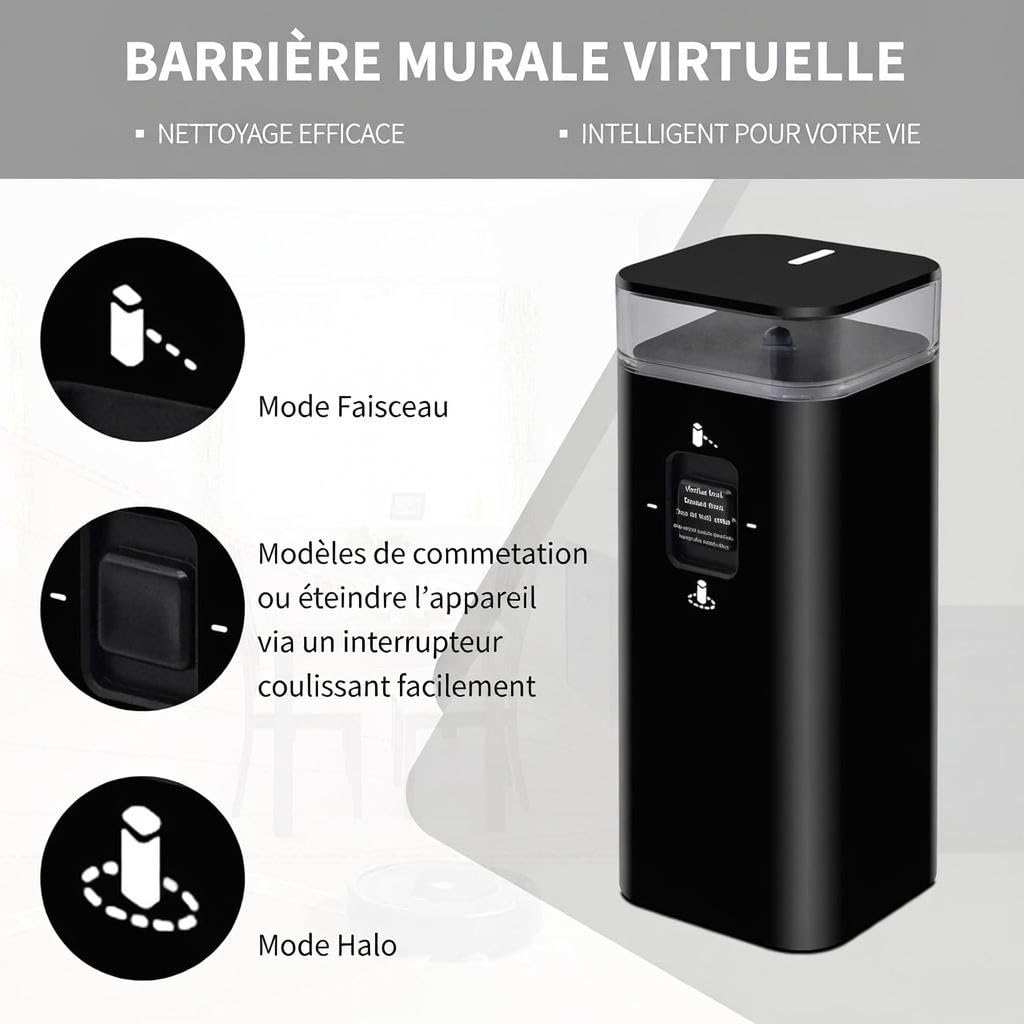 Barrera de pared virtual de modo dual para Roomba serie 6, 7, 8, 9 (1 paquete)