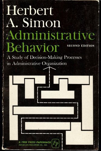 Administrative Behavior: A Study of Decision-ma... B005M26V2W Book Cover