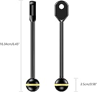 Vista 2 de Seafrogs - Brazo de clip de bola a cabeza YS de 1 pulgada, 6.43 pulgadas/6.4 in, aleación de aluminio, brazo adaptador de cabeza YS, conector AM-4