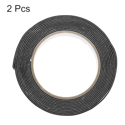 Image of uxcell 2pcs Rolls Single Sided Foam Tape Removeable EVA Sponge Mounting Tape Strong Adhesive Tape Strips(Black, 13ft x 1 inch x 1 /16 inch) for Home Paint Wall Hanging Poster Decor