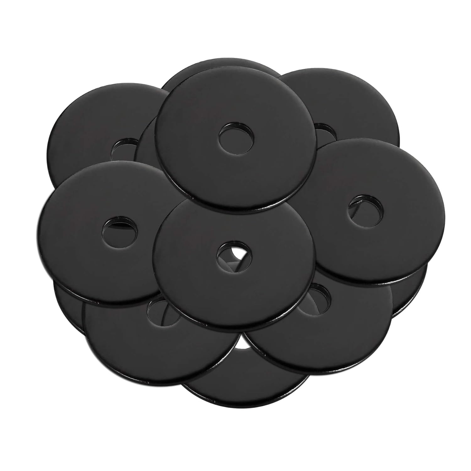 Wulankd 100 Pack 1/4" ID x 1-1/4" OD Fender Washers, Black Oxide, 18-8(304) Stainless Steel, Washers for 1/4" Screws & Bolts