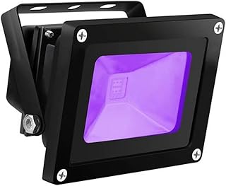 UV LED Black Light, HouLight High Power 10W LED Black Light Flood Light IP65-Waterproof (85V-265V AC) for Blacklight Party...