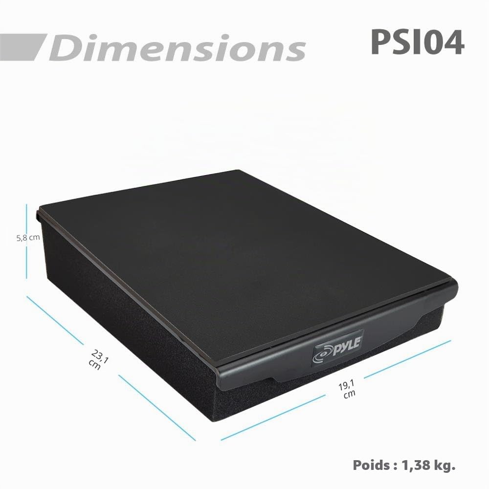 Pyle PSI04 Base de Haut-Parleur Acoustique avec Isolation phonique et Vibrations, 19,1 x 23,1 cm (Simple)