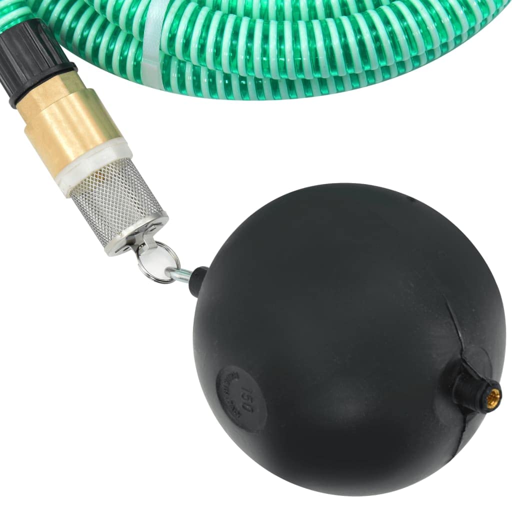 Manguera de succión con conectores de latón verde de 1,1 pulgadas 3 m PVC flexible manguera de agua para riego de jardín, accesorios de piscina, lavado de coches y sistemas de limpieza