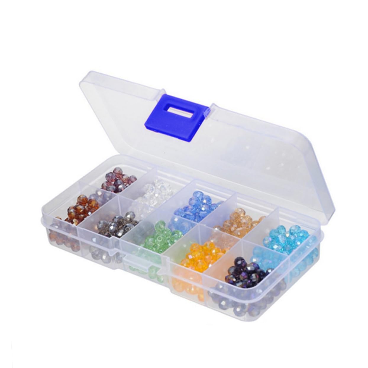 SEWACC 1500piezas Abalorios De De Para Fabricación De Joyas De Mostacillas Facetadas Con Caja De Almacenamiento Para Pulseras y Pendientes