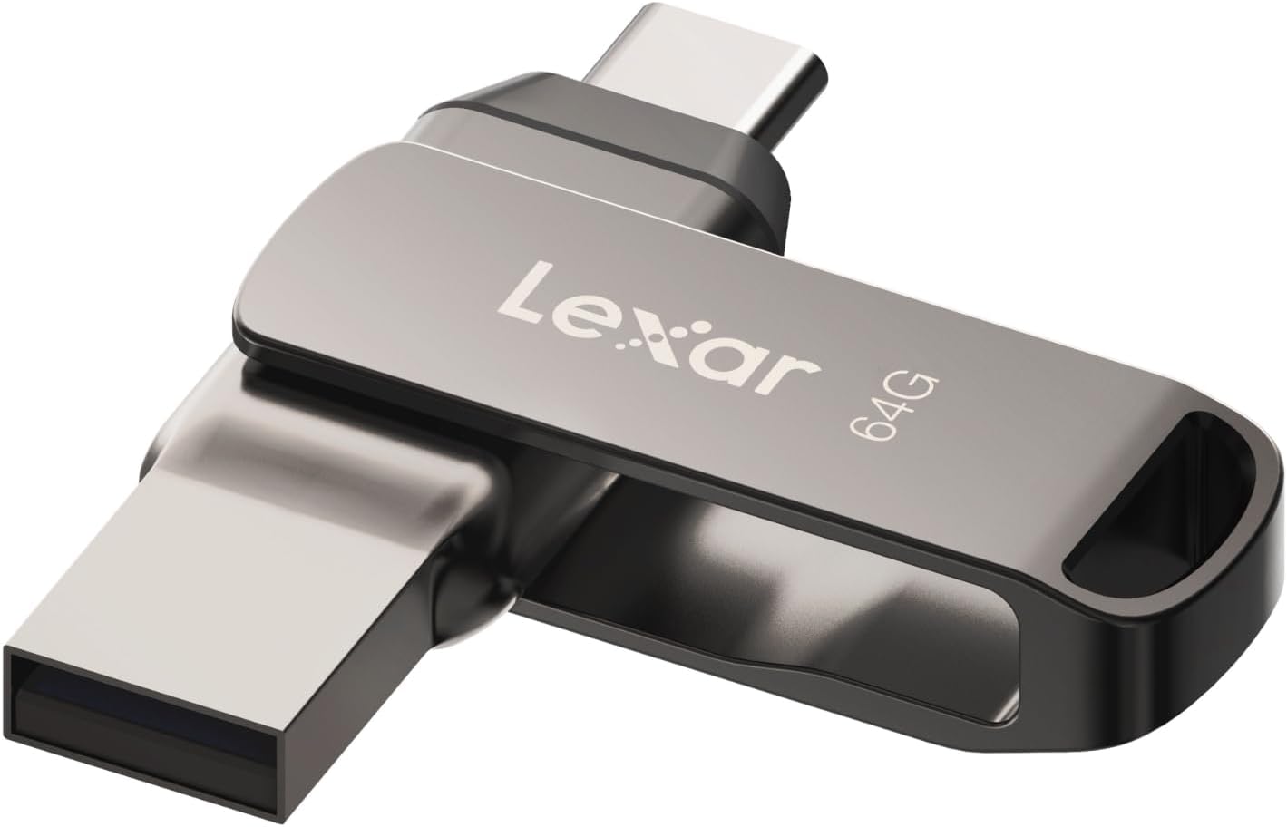 64GB USB 3.1 Flash Drive, USB-A & USB C USB Stick up to 130MB/s Read, Type-C Thumb Drive Swivel Design, Jump Drive for USB3.0/USB2.0, Memory Stick for Android Device/Tablet/Laptop/PC/Phone