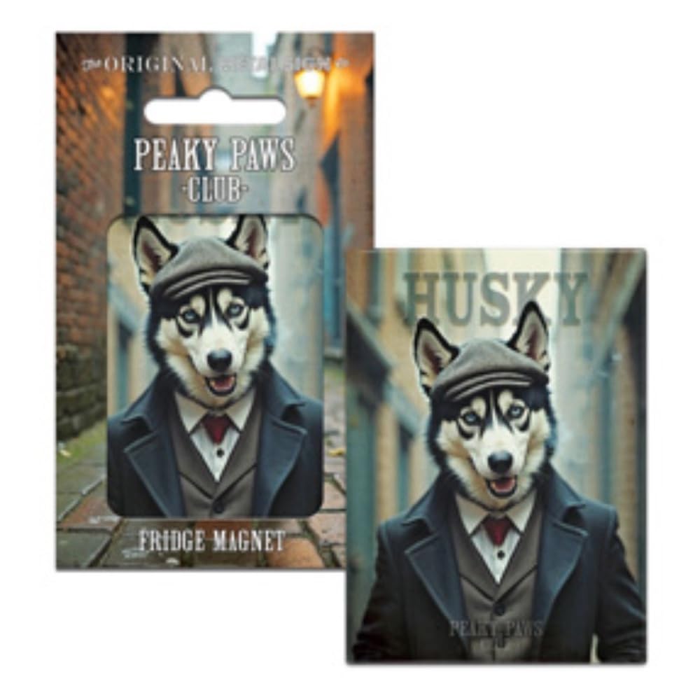 Fridge Magnet (65 x 90 mm) - Peaky Paws Club - Husky