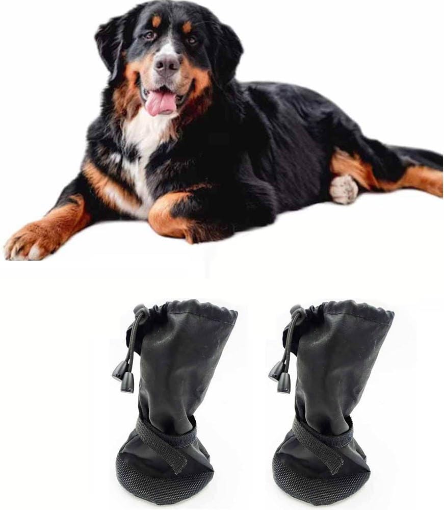 Dog Paw Wound Recovery Boot (Pack of 4) | Waterproof Protector for Injured Paws, Anti-Lick Support, Non-Slip Sole Dog Bootie | for Medium, Large & XL Dogs (4, XL)