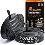 YunSCM 2Pcs 28/35-630 Engrosar 27 Pulgada cámaras de Aire 27x1 1/4-1 3/8 AV32MM Valve Compatible 27 Pulgadas Bicicleta cámaras de Aire 27x1 ¼ 27 x 1 3/8 27x1 3-8