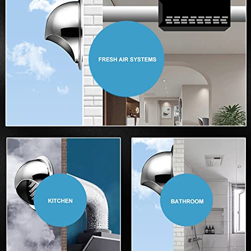 Grille de ventilation 150mm en acier inoxydable ronde avec maille fine - 4