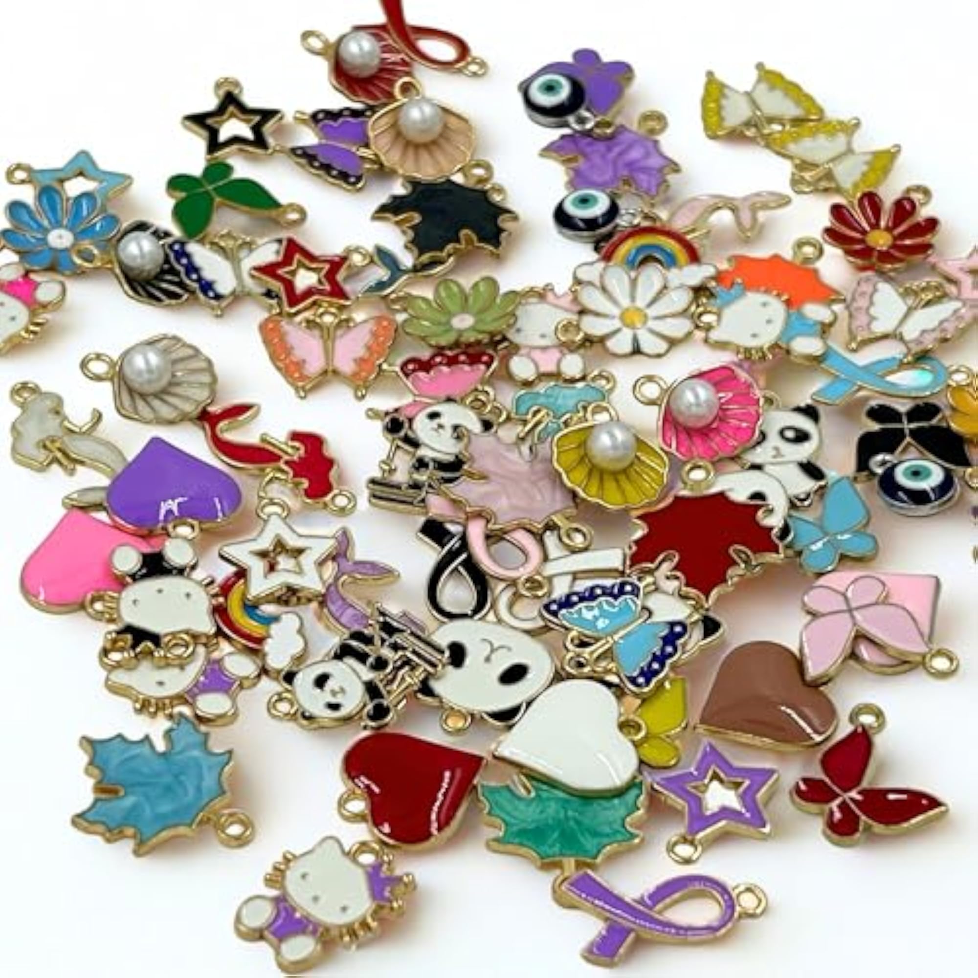 30 Pcs Assorted Charms for Jewellery Making, DIY