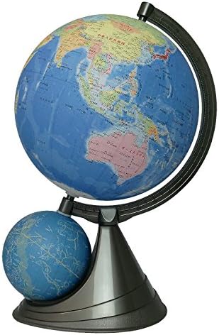 昭和カートン 二球儀地球儀 球径26cm 26-GF-J 行政図タイプ 日本地図付