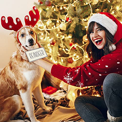 12 Pieces Farmhouse Christmas Ornaments Rustic Wood Sign Christmas Decorations Small Farmhouse Christmas Decor Country Christmas Tree Hanging Plaques Farmhouse White Signs Ornaments (Rectangle Shape) #TOP3