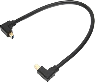 Lazmin112 Mini DP to Mini DP Cable, 90 Degree Right Angle Elbow Displayport Cable 8K 60HZ 4K 144HZ Quick Connection DisplayPort 1.4 Converter
