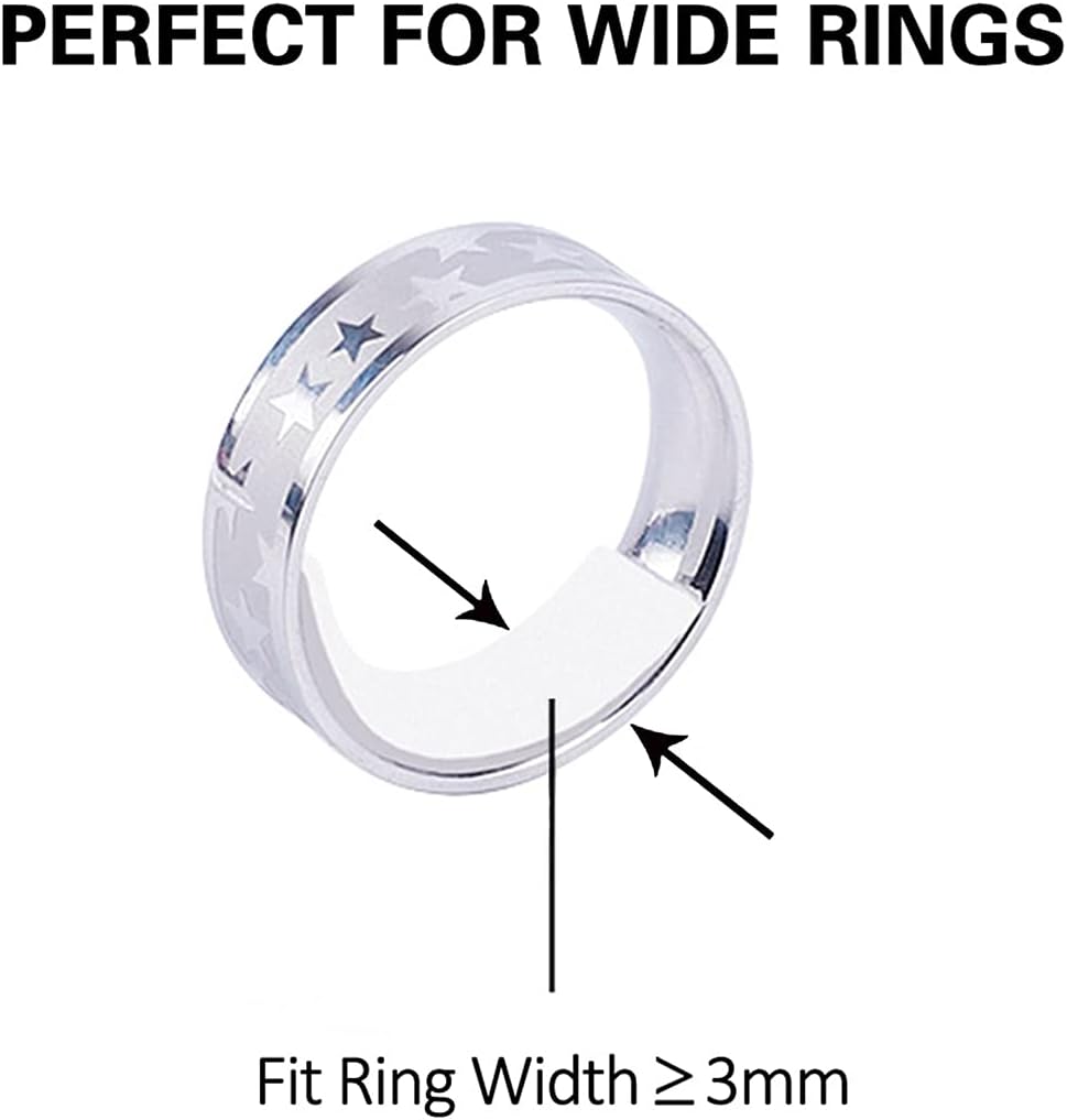 Evenwils Invisible Ring Size Adjuster 3 Sheets for Loose Rings - Loose Ring Size Adjuster, Jewelry Guard, Tightener,Spacer, Sizer, Fitter for Fixing Wide Rings, Multi-Size Ring Resizer, 54 Pcs+3 DIY Zone