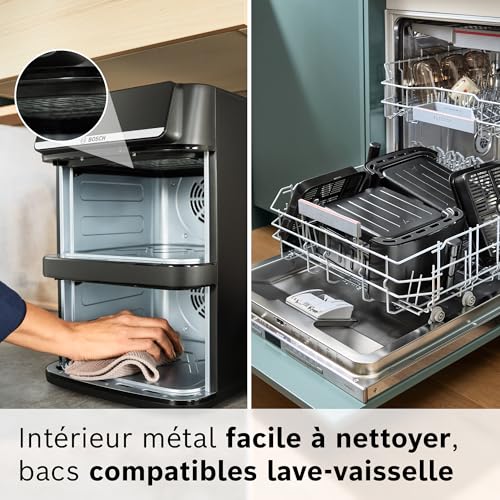 Friteuse sans huile BOSCH MAFD661B0 2 x SYNC & MATCH Revêtement céramique sans PFAS - vue 8