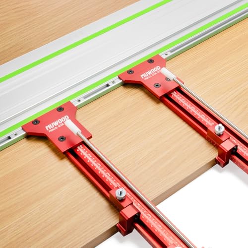La Mejor Selección de Rieles de corte para comprar hoy. 49 MUWOOD - Sistema de guía paralelo para carpintería, cortes de rasgado repetibles para riel guía de sierra de pista compatible con Festool, Makita, Milwaukee