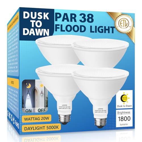LOXYEE Dusk to Dawn LED Flood Light Bulbs