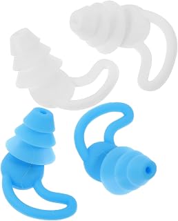 Veemoon 2 Pairs Silicone Noise Cancelling for Sleeping Swimming Concerts Reusable Comfortable Earbuds with High Sound Insulation and Ergonomic Design for Snoring Study Flying