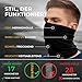 menique Schlauchschal Herren – 100% Merino Wolle Loop Schal, Atmungsaktives Halstuch und Halswärmer, Fahrrad Winter Sportschal für Männer, Motorrad Halstuch Herren, Ski-Maske (Schwarz)