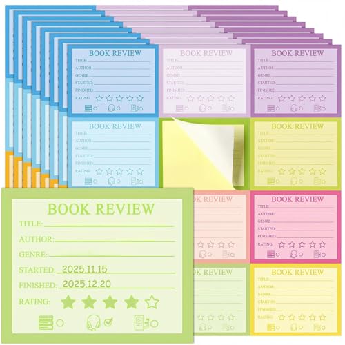 Cadeaux autocollants de lecture : lot de 504 stickers et marque-pages pour critiques de livres
