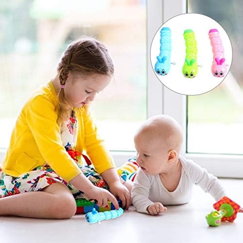 TOYANDONA 3pcs Animal Wind Up Toys Caterpillar Clockwork Toys Bug Figurine Figure Statue for Toddlers Kids Carnival Easter Birthday Party Favors ( Random Style )