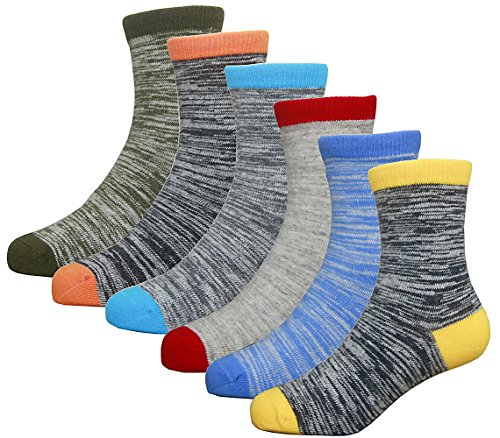 Hzcojulo Little Toddler Kids Boys Girls Fashion Cotton Socks -6 Pairs