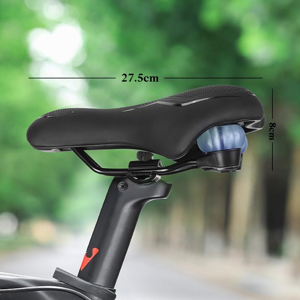 Bike Sattel Premium Universal, 2023 Newest Fahrradsattel Herren Damen Bequem, Mountainbikesättel mit Federung Cityradsättel Memory Schaum für Herren Damen Kinder