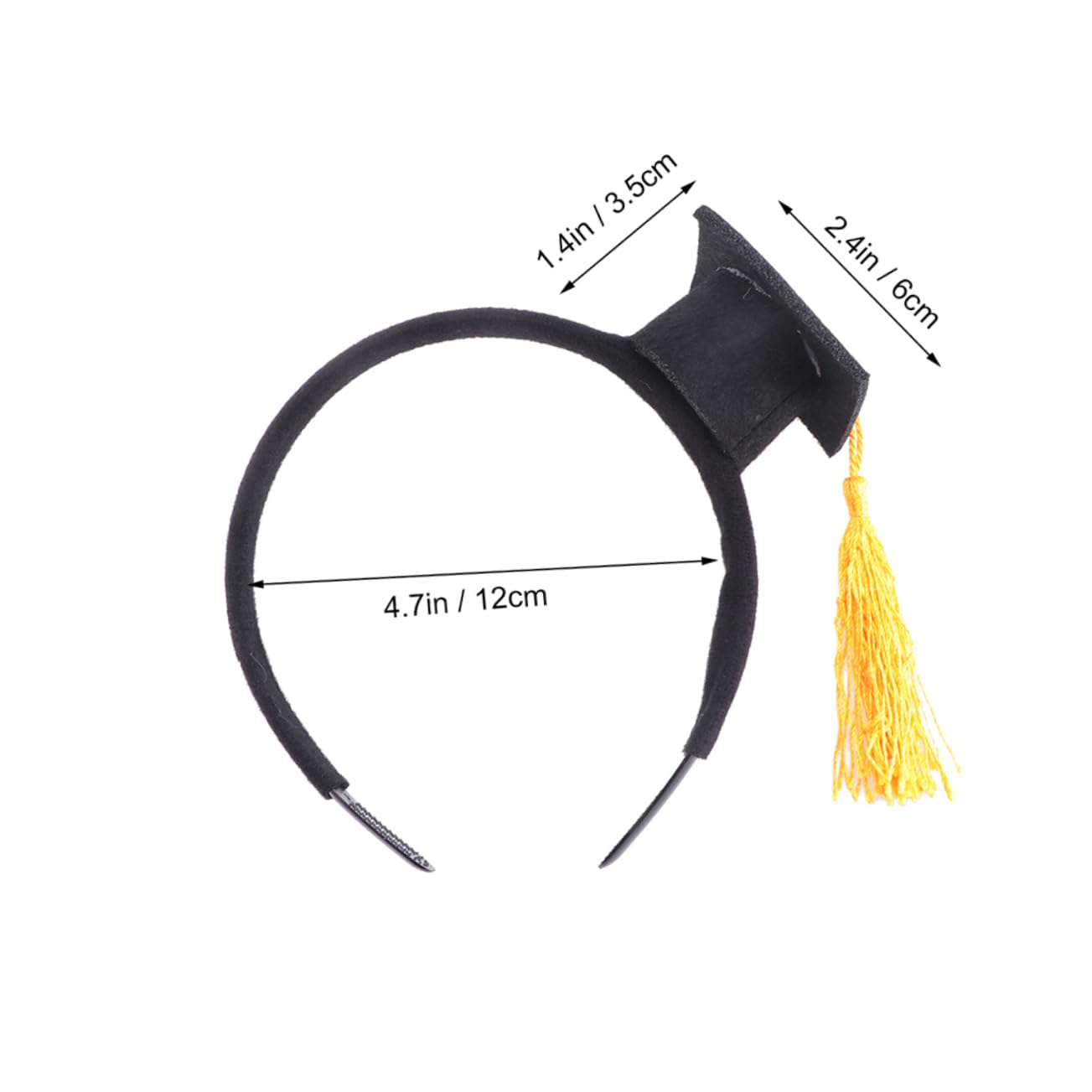 CLISPEED Graduation Hat Headband Set 2 Pack of Mini Hats Clip Girls Hair Adornments for Parties