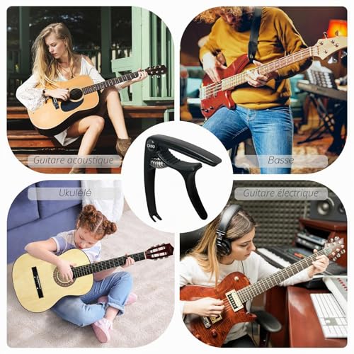 PICKO Capodastre Guitare, Capo Guitare, Capodastre avec 6 Médiators – vue 6