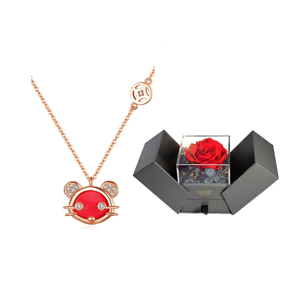 Collane Collane per Donne, Collana Pendente clavicola Lunghezza Totale 15.75in, la squisita implicazione di Forma Che Sei nel Mio Cuore Collana da Donna (Color : B)