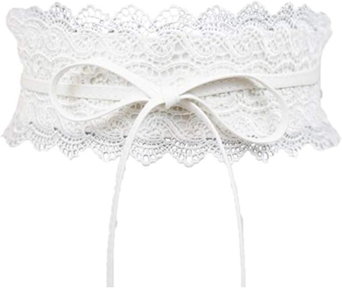 Cintura Larga Da Donna Fantasia Floreale Nastro In Pizzo All'uncinetto