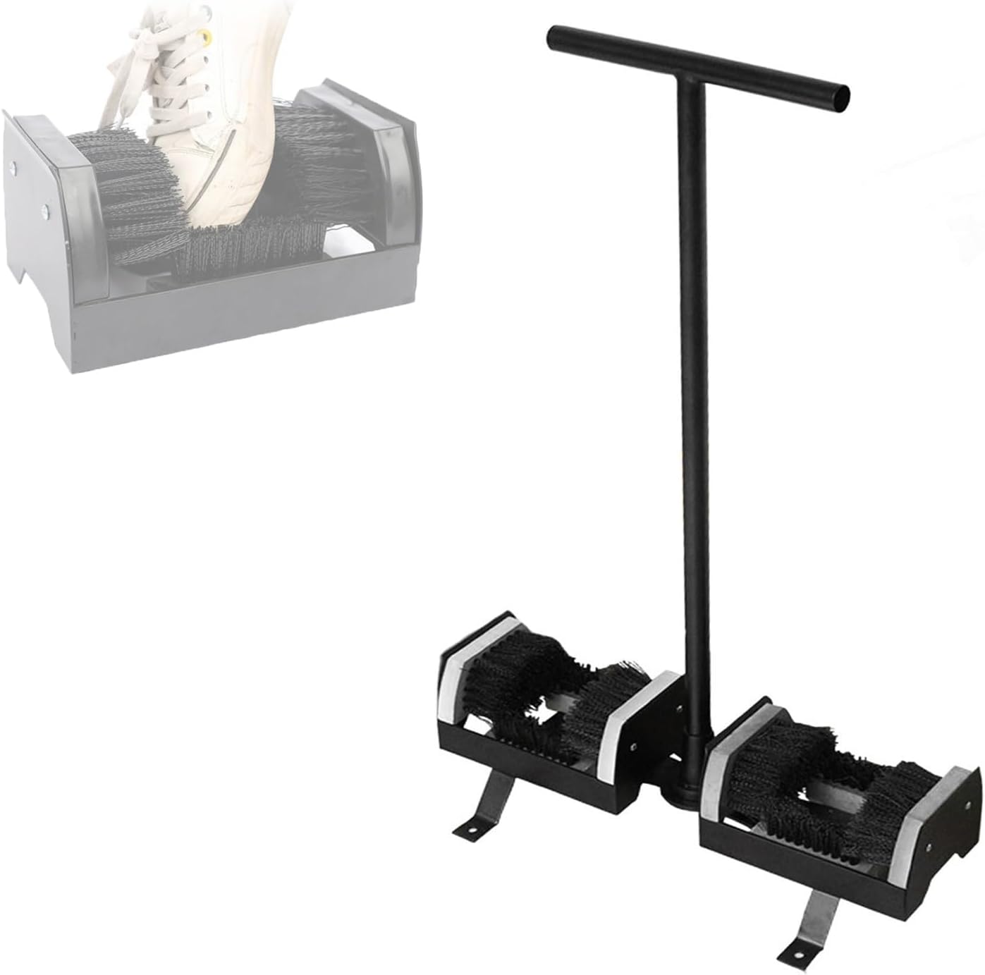 Boot Cleaner Brush, Outdoor Shoe Scraper Brush, Boot Scrubber, with Handle Floor Mountable, Outdoor Shoe Scrubber Effective Mud Remover
