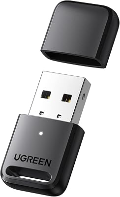 UGREEN Adaptador Bluetooth para PC, Mini Portátil USB Bluetooth 5.0, Compatible con Windows 11/10/8.1/7, Pen Bluetooth PC ...