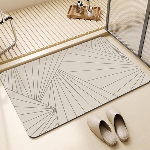 珪藻土 バスマット 速乾 浴室足ふきマット お風呂 足拭き 吸水 洗える キッチン 脱衣所 洗面所 アスベストなし 水切り 洗濯可能 収納便利 柔らかい 60*40cm タイプB