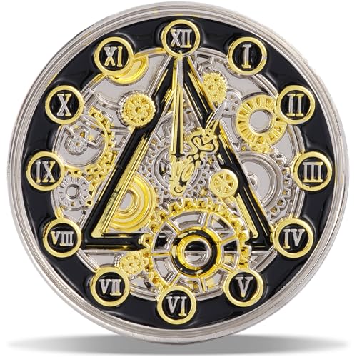 Médaillon NA Cadran Timekeeper : jeton spirituel 12 étapes de sobriété