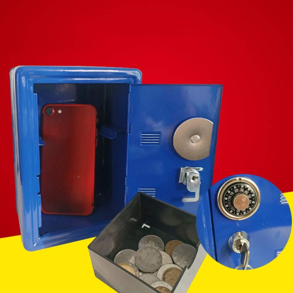 Metal Safe Box Piggy Bank Safe Saving Box Locking Money Box Money Storage Box Desktop Money Pot for Kids