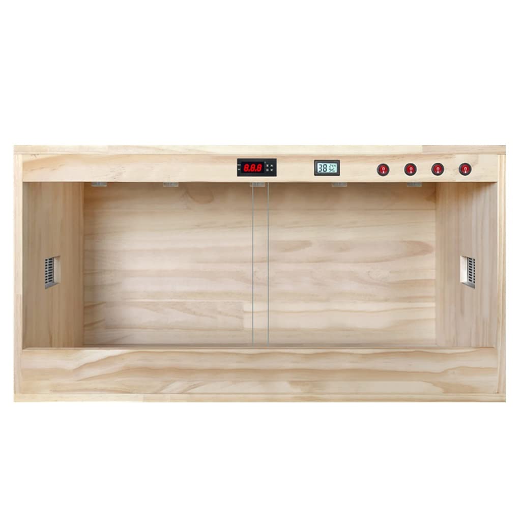 Terrario automático para mascotas con termostato trepador, 47,2 x 19,6 x 19,6 pulgadas, terrario de madera para reptiles, para incubadora de mascotas, serpiente, lagarto, Gecko (marrón, 120x50x50cm)