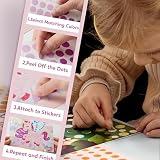 Klever Kits Zestaw artystyczny w kropki dla dzieci, naklejka bez bałaganu dla małych dzieci 3-7 lat, kreatywna aktywność, zabawka podróżna, urodziny dla chłopców