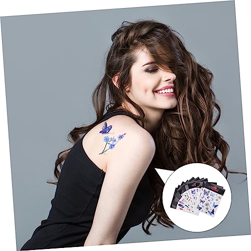minkissy 24 Folhas Adesivos De Tatuagem De Borboleta 3D Tatuagens De Borboleta Tatuajes Temporais Ad