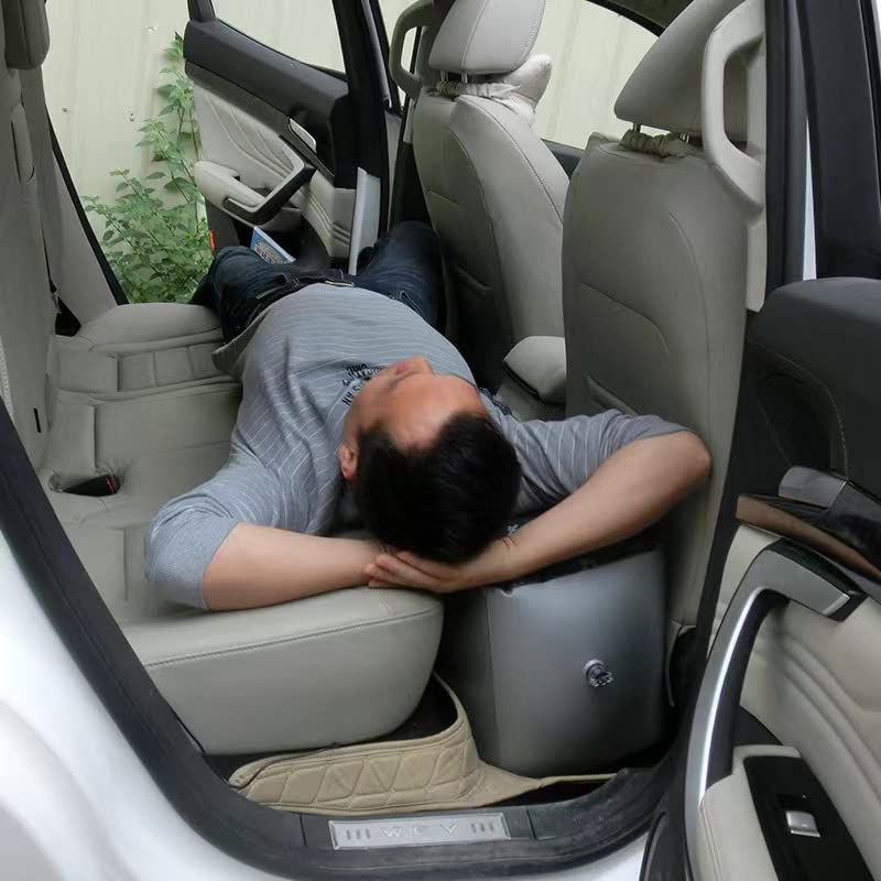 Icelus Auto Matratze Luftmatratze,130 * 27 * 37 cm Rücksitz Lücke Pad Luftbett Kissen, Auto Lücke Pad, Auto aufblasbare Bett mit Luftpumpe für Reisen Camping